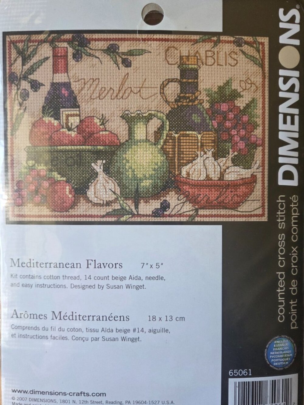 Dimensions Mediterranean Flavors Cross Stitch Kit 7x5 FREE SHIP